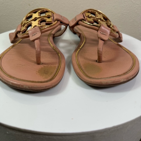 Tory Burch Miller Sandals (light makeup and Gold) size 7.5M - Picture 4 of 11
